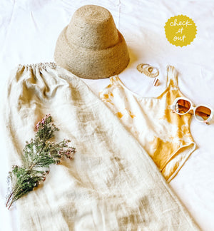 Day Dreamin' Low Back Bodysuit - Mustard