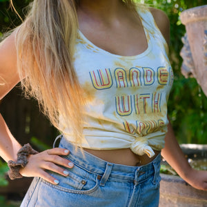 Mustard dye Wander With Love Tank