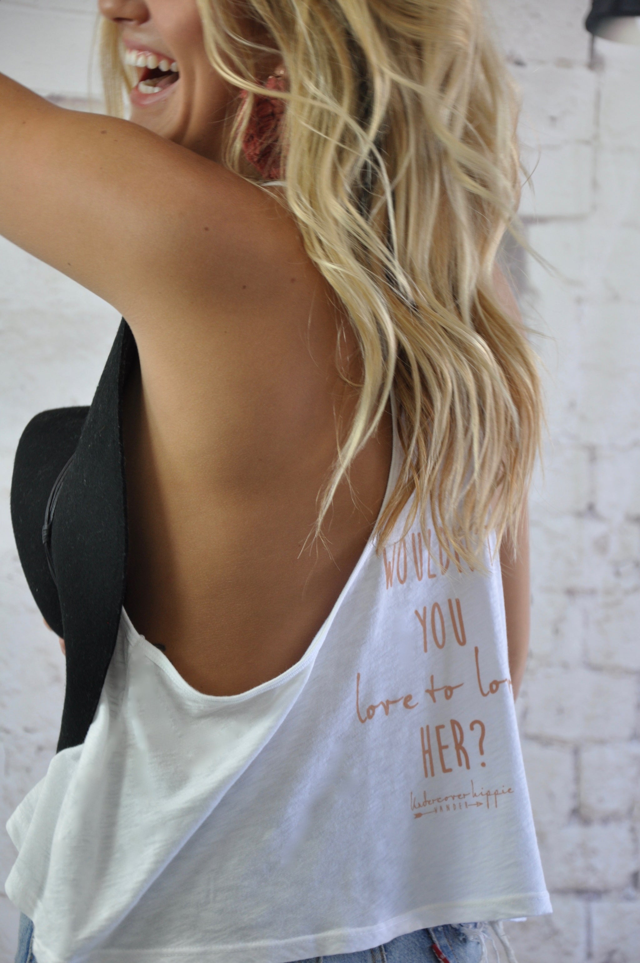 Slub Eco-Hybrid Love To Love Her Tank - Undercover Hippie