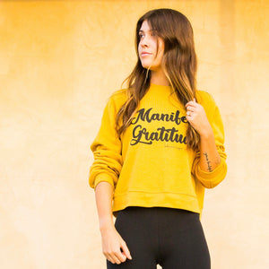 Manifest Gratitude, Cozy Crop Fleece (2 colors)