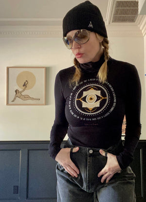 Evil Eye'  Eco Turtle Neck