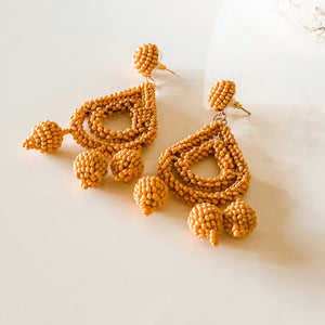 Micro Bead Teardrop Earrings