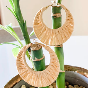 Bamboo Raffi Hoop Earrings