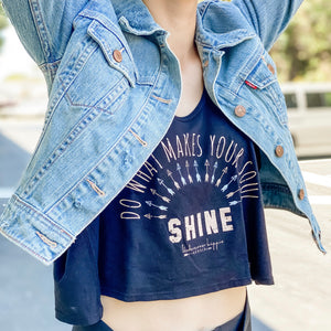 Vintage Levis Crop Denim Jacket, "Be The Hippie" XS
