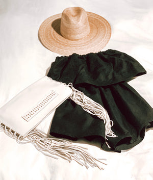 boho romper, boho purse