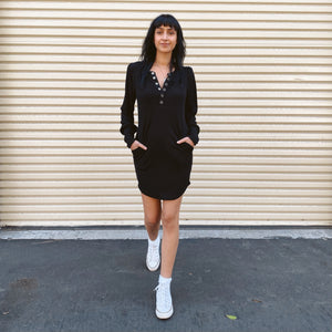 Puff Sleeve Henley Dress