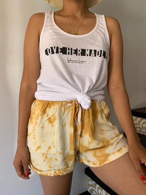 Palm Springs Tie Dye Shorts - Mustard
