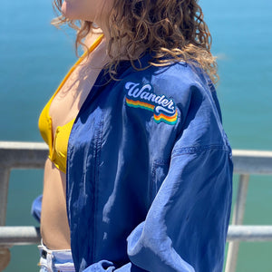 Truly Vintage Silk Bomber - embroidered Wander