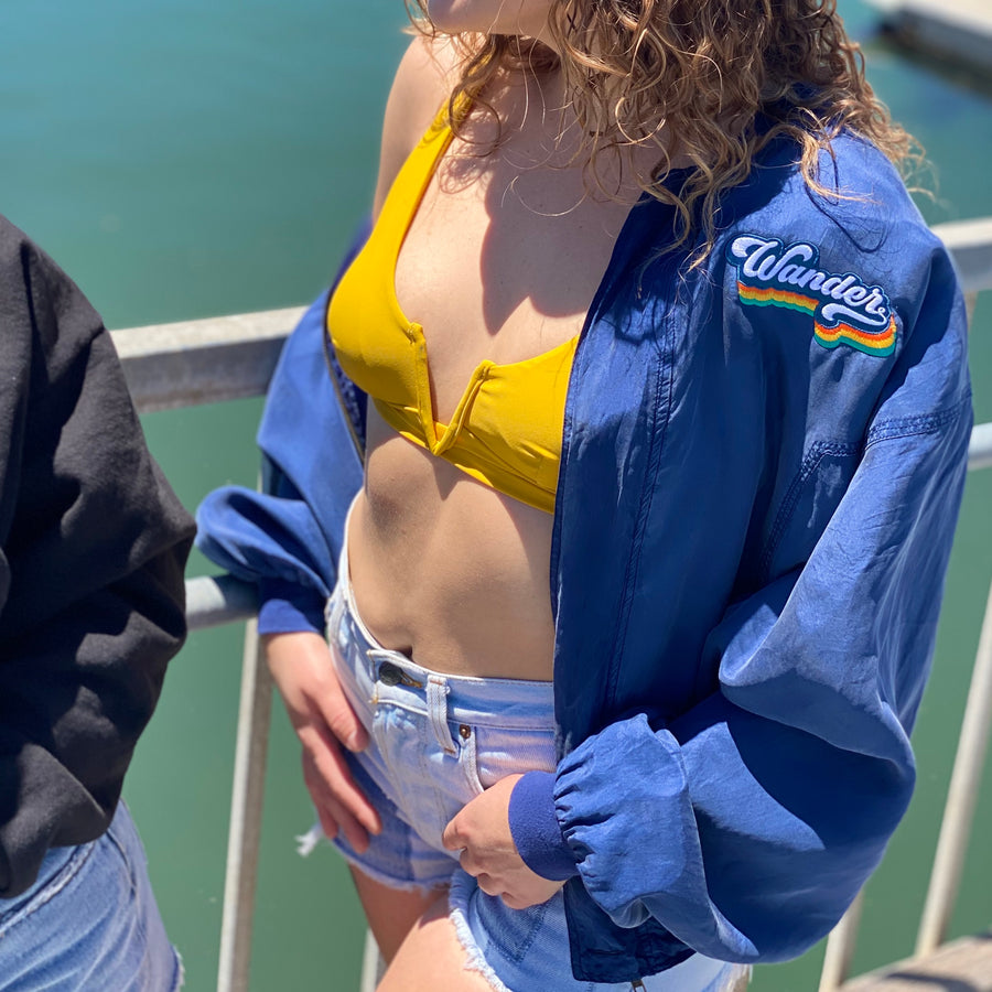 Truly Vintage Silk Bomber - embroidered Wander
