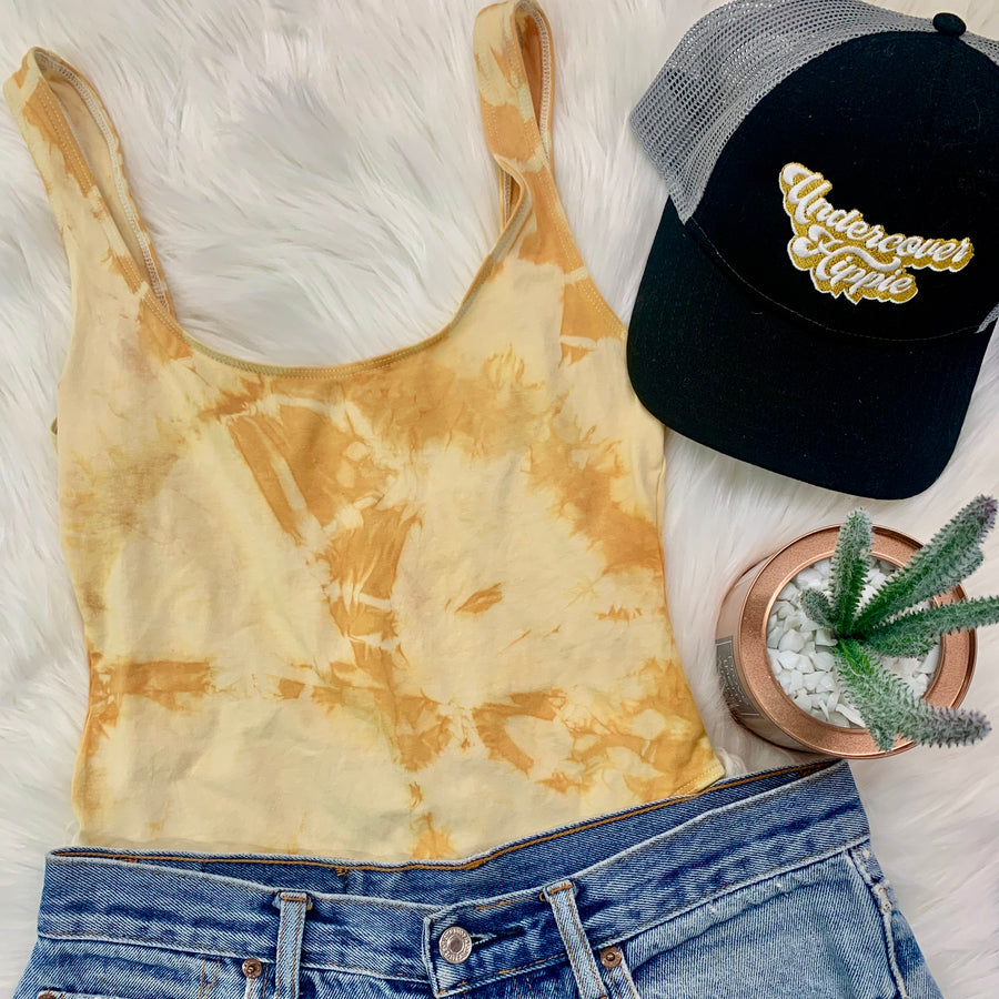 Day Dreamin' Low Back Bodysuit - Mustard
