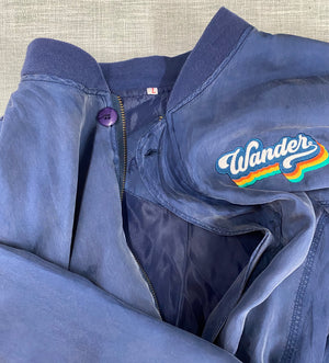 Truly Vintage Silk Bomber - embroidered Wander