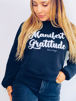 Manifest Gratitude, Cozy Crop Fleece (2 colors)