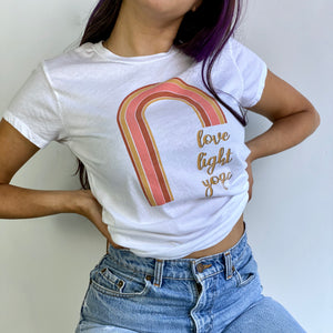 Love, Light, Yoga. Short Sleeve Tee