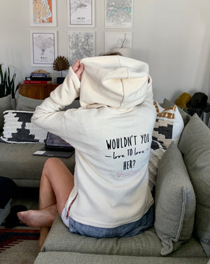 Embroidered Love to Love Her Hoodie