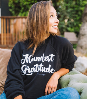 Manifest Gratitude, Cozy Crop Fleece (2 colors)