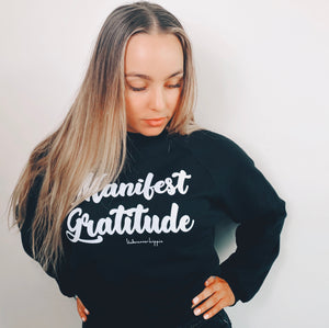 Manifest Gratitude, Cozy Crop Fleece (2 colors)